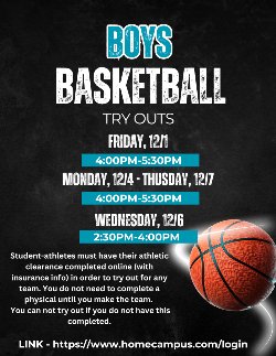 Boy\'s Basketball Tryouts